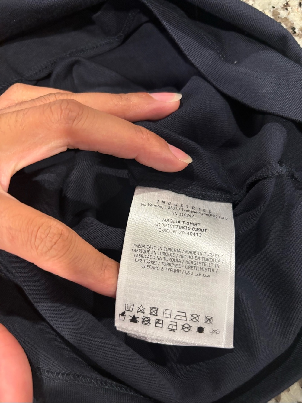 ❌ SOLD ❌ Moncler Maglia Maniche Navy Blue T-Shirt - Picture 6 of 8